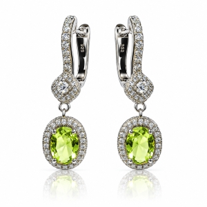 Yellow Alexandrite Sterling Silver Pendant Earrings Set