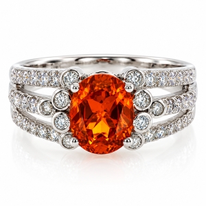 Beautiful Oval Cut Mexican Fire Opal Unisex Silver Ring