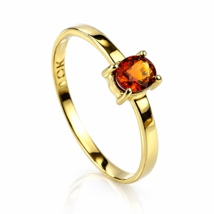 Genuine Oval Cut Sapphire 10K Yellow Gold Ring