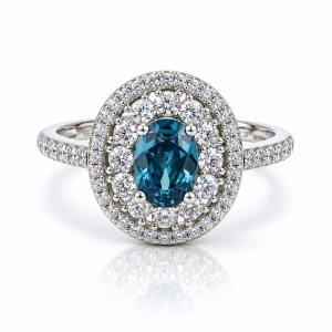 Sterling Silver with Color Changing Blue Alexandrite Ring