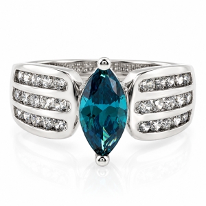 Alexandrite Silver 925 Ring Marquise Cut Stone