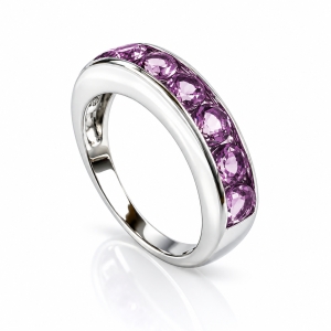 Sterling Silver Journey Alexandrite Ring