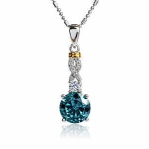 Silver Blue Brilliant Cut Alexandrite Set Earrings Pendant