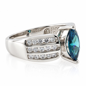 Alexandrite Silver 925 Ring Marquise Cut Stone