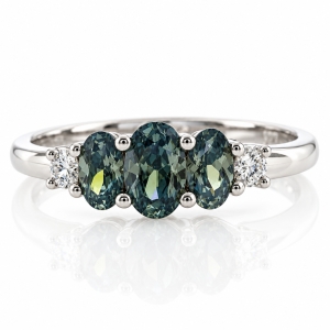 3 Stone Alexandrite Ring