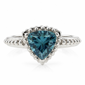 Trillion Cut Gorgeous Alexandrite Sterling Silver Ring