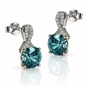 Silver Brilliant Cut Alexandrite Set Earrings Pendant