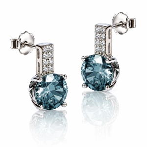Silver Brilliant Cut Alexandrite Set Earrings Pendant