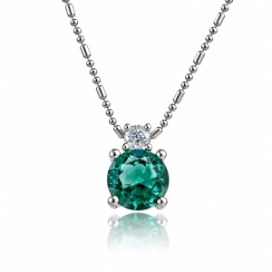 Solitaire Alexandrite Sterling Silver Pendant