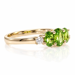 3 Stone Alexandrite Ring