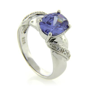Tanzanite Silver Ring