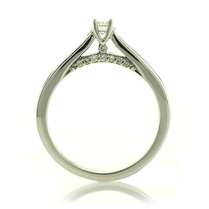 14K White Gold Diamond Engagement Ring