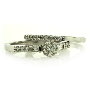 14K White Gold Diamond Ring 0.50 Carat