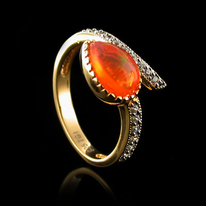 Fire Jelly Opal Jewelery Ring