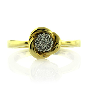 14K Yellow Gold Diamond Ring 0.17 Carat