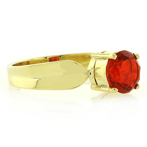 Very High Quality Genuine Mexican Cherry Fire Opal Ring