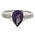 Big Pear Cut Color Changing Alexandrite Ring