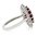 Red Ruby Princess Kate Style Silver Ring