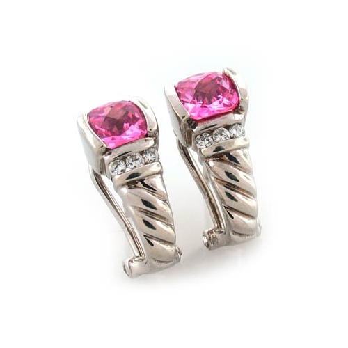 Inspired Pink Topaz Earrings