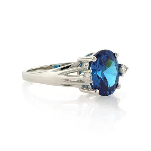 Sterling Silver Blue Topaz Ring