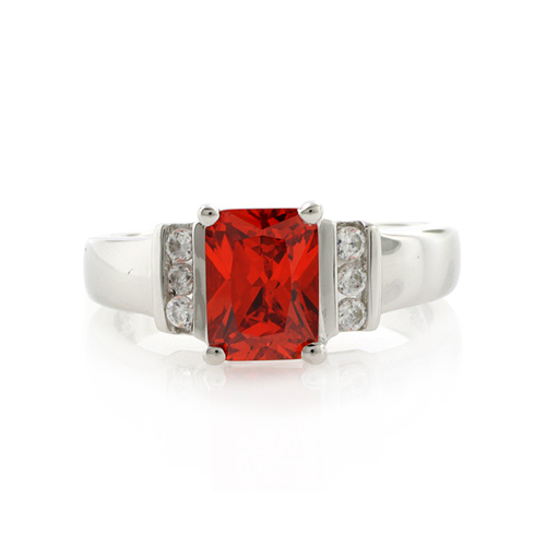 Sterling Silver Fire Cherry Opal Elegant Ring