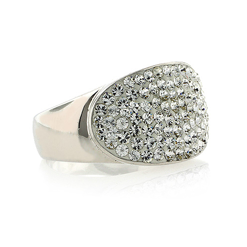 Silver Swarovski Crystals Ring