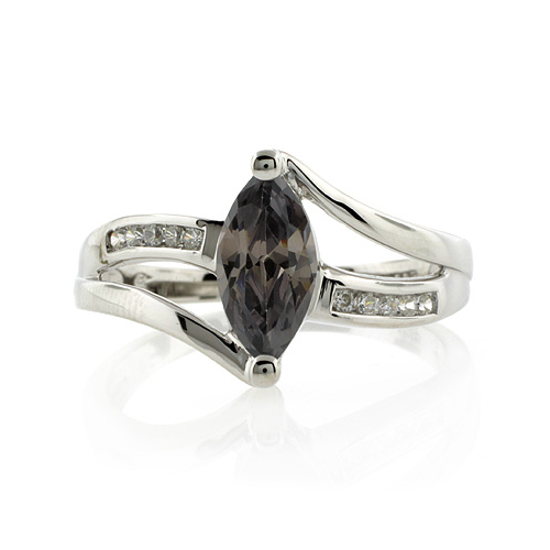 Sterling Silver Marquise Cut Alexandrite Rings