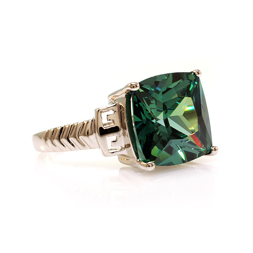 Square Cut Sterling Silver Alexandrite Ring