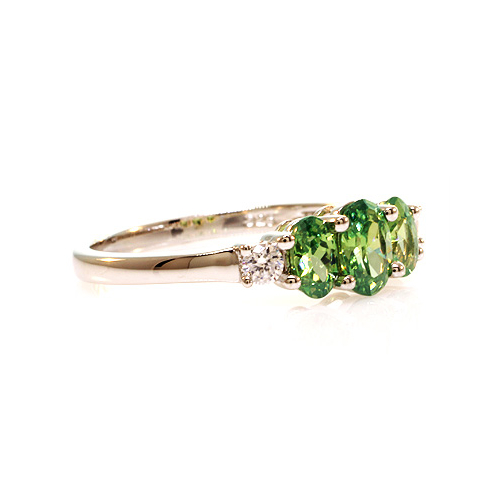 3 Stone Alexandrite Ring