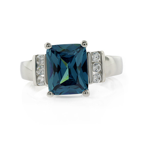Emerald Cut Alexandrite Ring