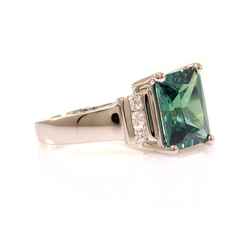 Emerald Cut Alexandrite Ring