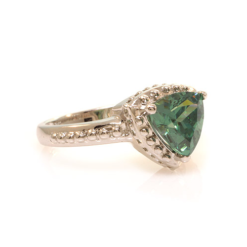 Trillion Cut Gorgeous Alexandrite Sterling Silver Ring
