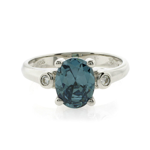 Sterling Silver Solitaire Alexandrite Ring