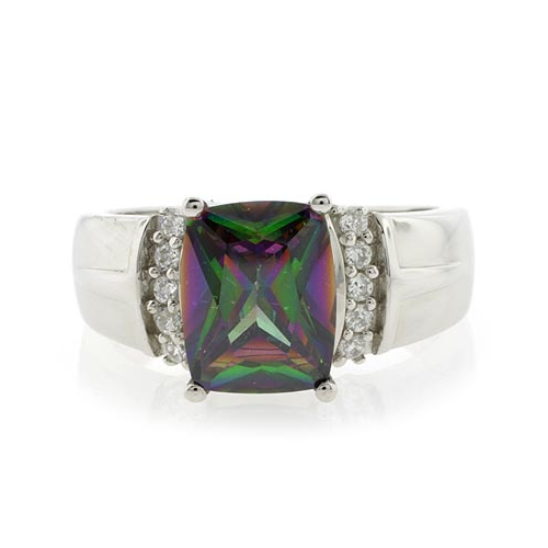 Rainbow Mystic Topaz Gemstone Ring