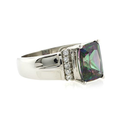 Rainbow Mystic Topaz Gemstone Ring