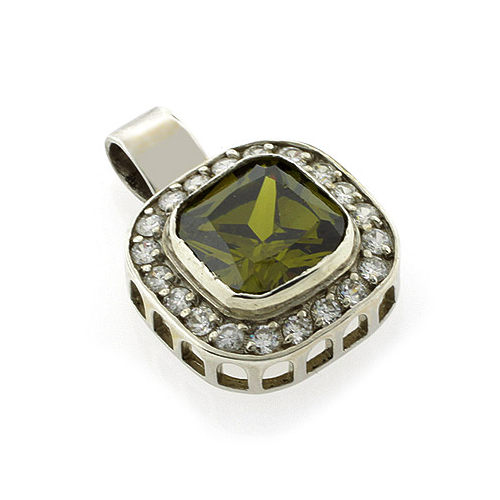 Celebrity Inspired Tourmaline Silver Pendant
