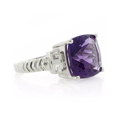 Amethyst Ring | Cushion Cut Amethyst