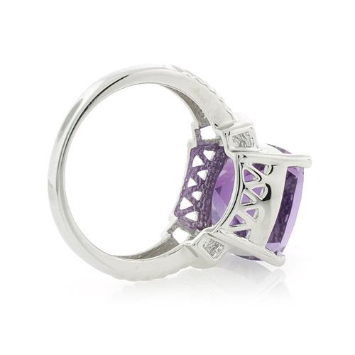 Amethyst Ring | Cushion Cut Amethyst