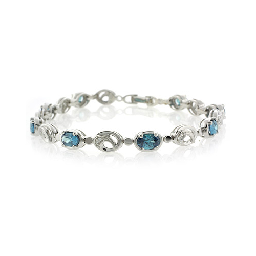 Elegant Oval Cut Alexandrite Gemstones Bracelet