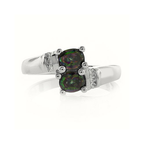 Mystic Topaz Silver Ring Great Price