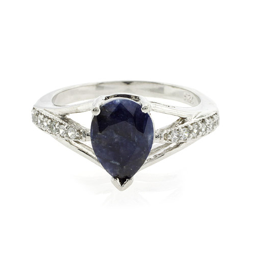 Genuine Sapphire Silver Ring