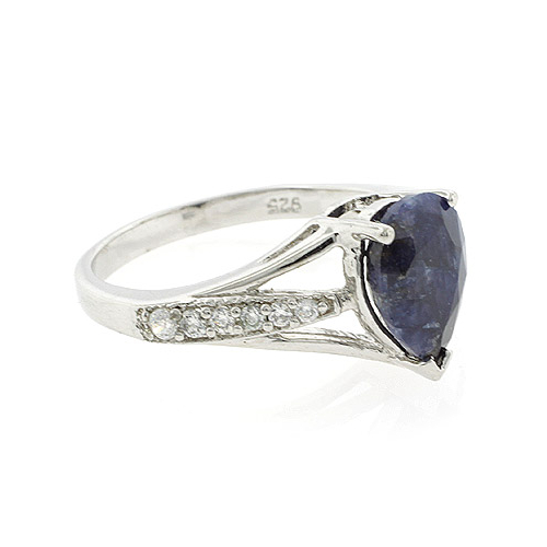 Genuine Sapphire Silver Ring