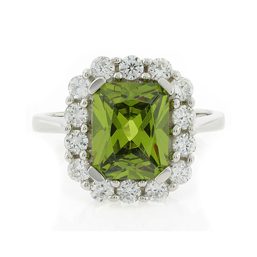 Beautiful Peridot Silver Ring