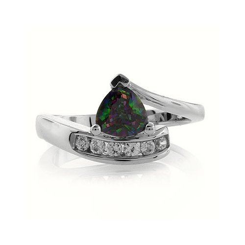 Mystic Topaz Silver Ring Also Called Smoked Topaz