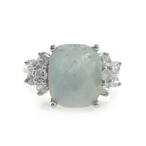 Aquamarine Silver Ring