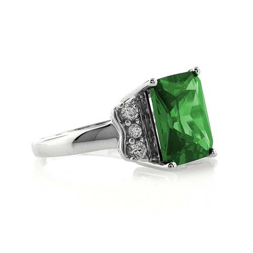 Huge Emerald Cut Emerald Ring