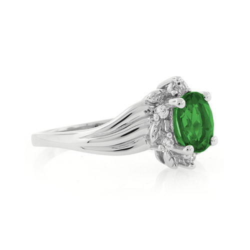 Oval Cut Emerald Solitaire Ring