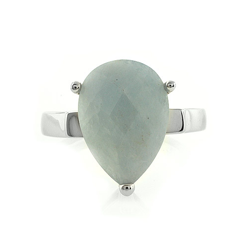 Aquamarine Silver Ring