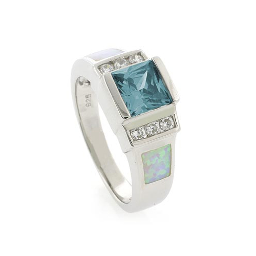 Alexandrite Opal Sterling Silver Ring