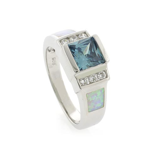 Alexandrite Opal Sterling Silver Ring